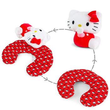 Surreal Entertainment Sanrio Hello Kitty Reversible Neck Roll Pillow and Plush Toy