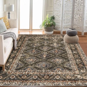 Washable Rug for Living Room Vintage Traditional Area Rugs for Bedroom Soft Non Slip Thin Stain Resistant Carpet Indoor - 1 of 4