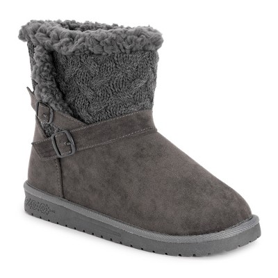 Essentials By Muk Luks Women's Alyx Boots - Grey, 10 : Target