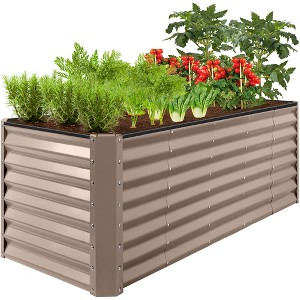 Best Choice Products 8x2x2ft Raised Metal Outdoor Garden Bed, Planter Box for Flowers, Vegetables, Herbs - 1 of 4