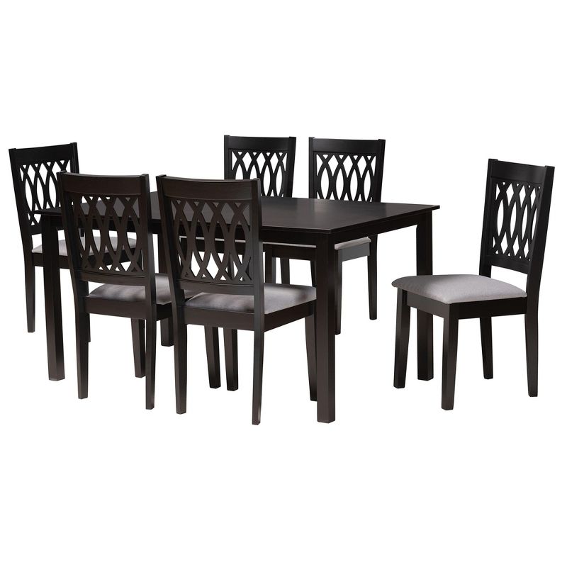 Baxton Studio Florencia Modern Fabric and Wood Dining Set, 2 of 10