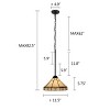 Chloe Lighting Belle Mission-Style 1-Light Blackish Bronze Finish Mini Pendant 12" Shade - 3 of 4