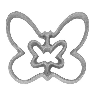 O'Creme Rosette-Iron Mold, Cast Aluminum 2 in 1 Butterfly Shape