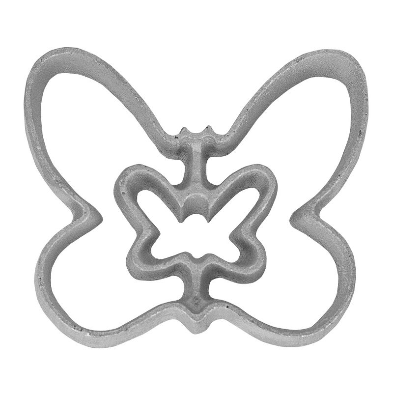 O'Creme Rosette-Iron Mold, Cast Aluminum 2 in 1 Butterfly Shape, 1 of 3