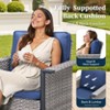 3-Piece Patio Furniture Set, Outdoor Swivel Rocker Patio Chairs Furniture Set of 2 with Side Table & Thicked Cushions for Porch, Balcony, Deck - 4 of 4