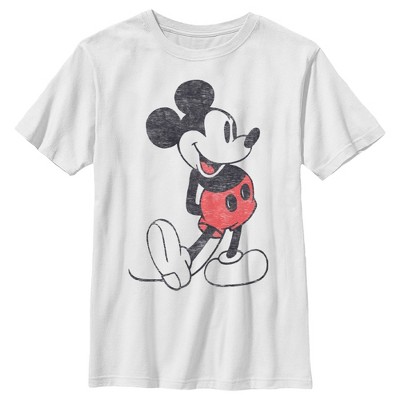 Boy's Mickey & Friends Distressed Mickey Mouse Pose T-shirt : Target