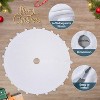 Joyfy 48 Inch Christmas Tree Skirt, White Plush Faux Fur Xmas Tree Mat for Home Christmas Party, Christmas Decoration Indoor for New Years Eve - 3 of 4