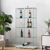 Lirago Display Stand Glass Display Cabinet, Curio Cabinet, Bookcase ,White - 4 of 4