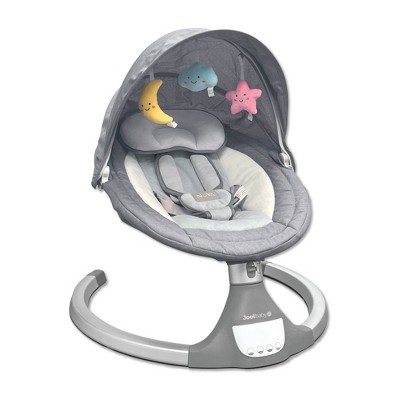 JOOL BABY PRODUCTS Nova Motorized Baby Swing for Infants - Bluetooth Music Speaker with 10 Preset Lullabies - Gray