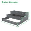 Kelly 3-tier Wooden Garden Bed, Raised Patio Flower Box, Outdoor Furniture - The Pop Home - 3 of 4