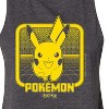 Women's Pokémon Pikachu Retro Gamer Graphic Racerback Tank - Heather Charcoal - Medium - 2 of 3