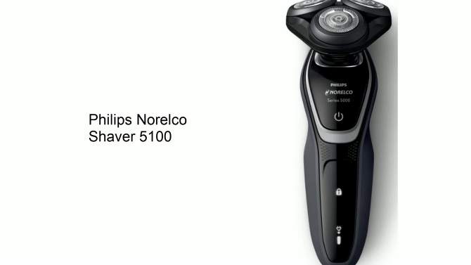 Philips Norelco Series 5100 Wet & Dry Men's Rechargeable Electric Shaver - S5210/81, 2 of 10, play video