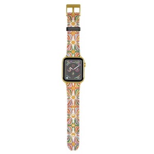 evamatise Abstract Flowers Summer Holiday 42mm/44mm Gold Apple Watch Band - Society6 - 1 of 3