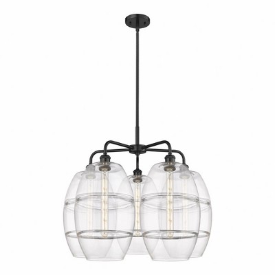 Vaz - 5 Light Stem Hung Chandelier In Industrial Style-24 Inches Tall and 28 Inches Wide