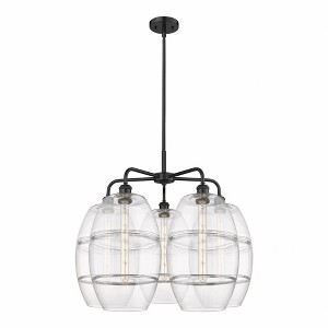 Vaz - 5 Light Stem Hung Chandelier In Industrial Style-24 Inches Tall and 28 Inches Wide - 1 of 1