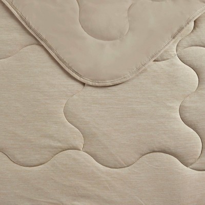 Tan Cooling Touch Lightweight Knit Throw Blanket