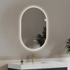Okak Modern Simple Oval Smart Wall Mirror for Bathroom,Bedroom,Barber Shop Anti-fog Vanity Mirror with LED Touch Screen - 2 of 4