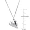 EVERLY JEWELRY | Silver Heart Necklace with Cable Chain – Multiple Metal color Options - 3 of 4