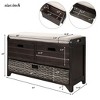 Modern Storage Bench, with Drawers & Removable Cushion, Shoe Bench, for Bedside, Living Room, Entryway, Multiple Design Styles & Color Combinations - 2 of 4