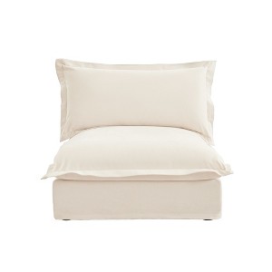 CAVINAS Couches for Living Room Deep Seat Sofa Couch Fabric Slip-covered Armchair with Cushion and Pillows - 1 of 4