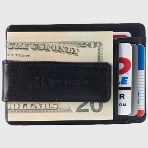 Alpine Swiss Harper Mens RFID Slim Money Clip Front Pocket Wallet Minimalist Leather ID Card Holder - 1 of 4