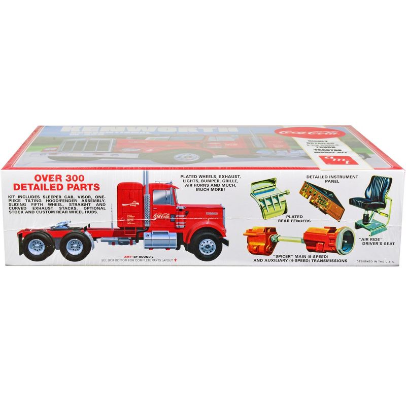 Skill 3 Model Kit Kenworth Conventional W-925 Tractor Truck "Coca-Cola" 1/25 Scale Model by AMT, 3 of 4
