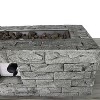 Fiber Reinforced Concrete Propane/Natural Gas Fire Pit Table, Stylish Outdoor Heater with Stainless Steel Burn Area and 50,000 BTU - 3 of 4