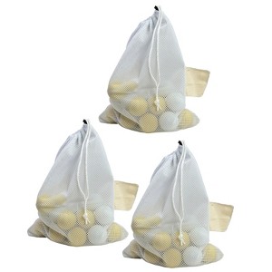Martin Sports Laundry/Equipment Bag, 15" x 20", White, Pack of 3 - 1 of 3