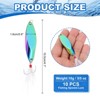 Unique Bargains Treble Hooks Metal Spinner Fishing Spoons for Freshwater Saltwater Salmon 10 Pcs - 2 of 4