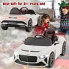 Infans 12V Licensed Bentley Bacalar Kids Electric Ride on Car w/Remote Control White - 3 of 4