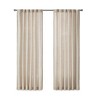 Kumasinova 84"/95" Faux Linen Wool-Lined Curtains Panel,Tab Top/Rod Pocket and Back Tab Window Curtains,Insulated Kitchen Curtains for Living Room - 2 of 4