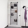 Home Basics 36 Pair Over the Door Steel Shoe Rack, Black - 2 of 4