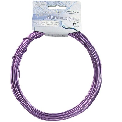 John Bead 12 Guage Purple Aluminum Jewelry Wire, 30ft