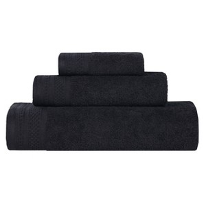 Honeycomb Waffle Border Cotton Medium Weight Towel Set by Blue Nile Mills - 1 of 4