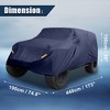 Unique Bargains SUV Car Cover Fit for Jeep Wrangler JK JL 2 Door 2007-2021 Waterproof Sun Rain Dust Wind Snow Protection 210D Oxford - 3 of 3