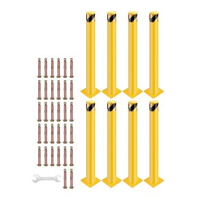 Safety Bollard Post, Steel Bollards Parking Barrier Yellow Powder Coated - 1 of 1