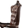 27" Versailles Active Sitting Chair Two Tone Light Brown PU and Cherry Oak - Acme Furniture: Faux Leather, Metal Frame, No Tools Assembly - 4 of 4