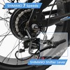 ORRD 20 Inch Fat Tire Mountain Bike, Shimano 7 Speed, Dual Disc Brake, Front Suspension, High-Carbon Steel Frame，Grey - 4 of 4