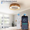 Angel Sar 21" Bohemian Braided Ceiling Fan Light, Silent Remote Control with Timer, Adjustable Color Temperature, for Bedroom and Living Room - 3 of 4