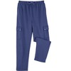 Collections Etc Men's French Terry Drawstring Waist Cargo Pants - 3 of 4