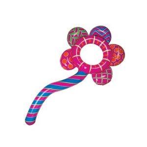 Swim Central 84" Inflatable 1-Person Awesome Blossom Swimming Pool Float Ring Tube - Pink/Blue - 1 of 3