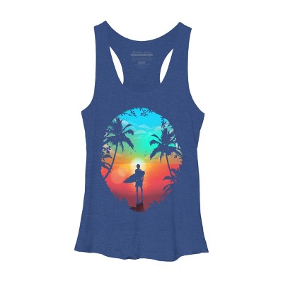 Women's Design By Humans Summer Break By clingcling Racerback Tank Top