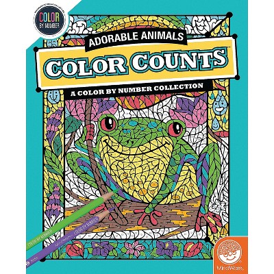 MindWare Color By Number Color Counts: Adorable Animals - Coloring Books