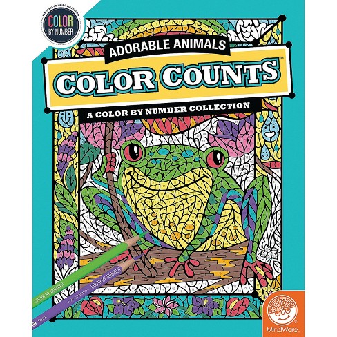 Download Mindware Color By Number Color Counts Adorable Animals Coloring Books Target