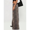 Clotth Women's Leopard Print Jeans - Y2K Style, Grunge Inspired, Wide Leg, Low Waist, Loose Fit, All Over Print, Textured Pattern - 4 of 4
