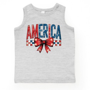 The Juniper Shop Coquette America Checkered Toddler Tank - 1 of 4