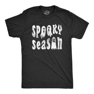 Mens Scary Season T Shirt Funny Creepy Halloween Ghost Fall Lovers Tee For Guys - Crazy Dog Men's T Shirt