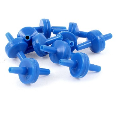 Unique Bargains Plastic Check Valves for Fish Tank Aquarium Air Pump Blue 10 Pcs