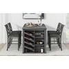 NicBex 5-Piece Dining Table Set with Side Wine Racks Modern Rectangle Kitchen Table with 4 Upholstered Side Chairs - 4 of 4