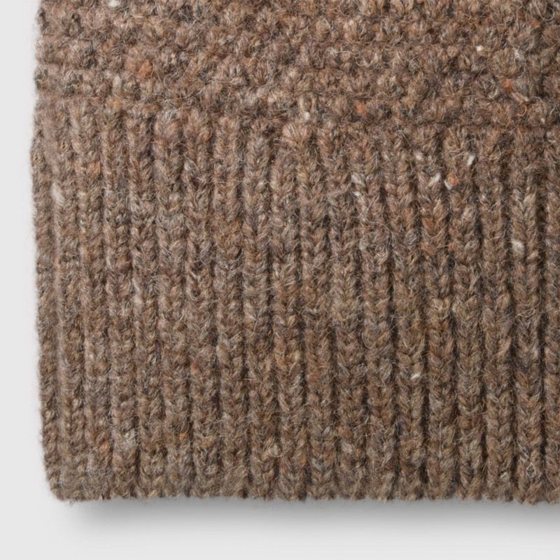 Isotoner Adult Recycled Knit Beanie - Oatmeal Heather, 3 of 5